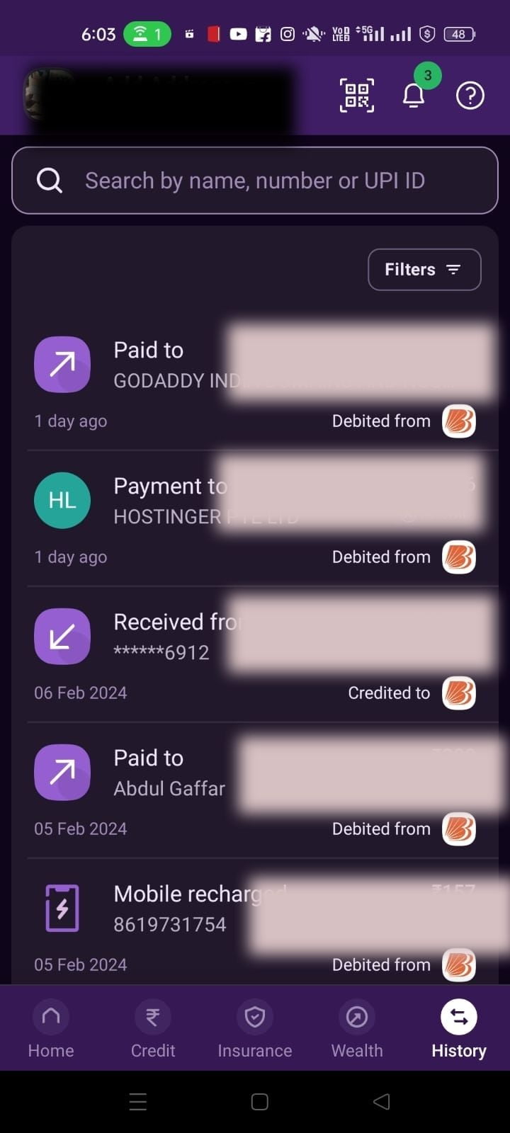 how to delete phonepe transaction history